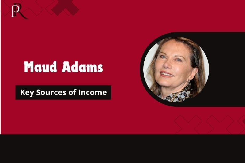 Maud Adams Main source of income