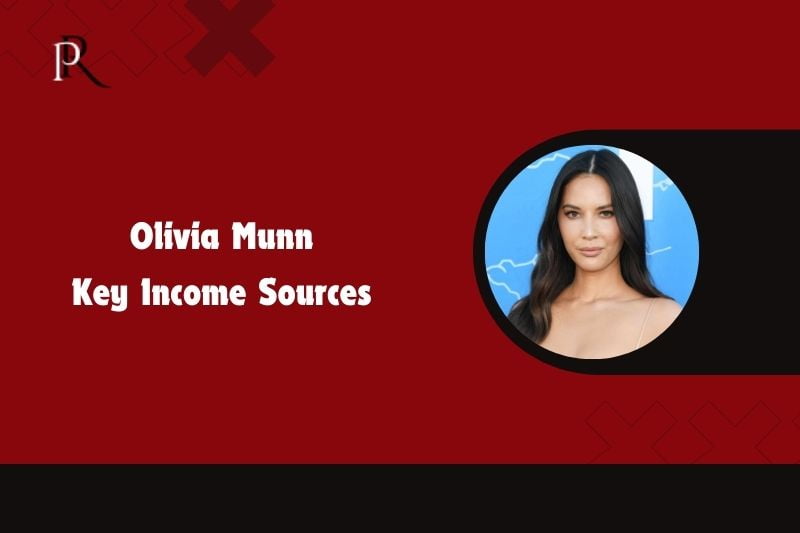 Olivia Munn's main source of income